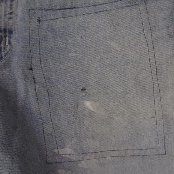 Vintage Carhartt Shorts Mens 33 Denim Carpenter Painter Made USA 90s B13DST - Picture 5 of 7